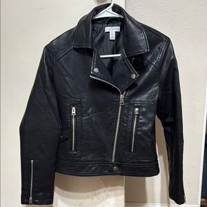 Topshop Black Pleather Jacket